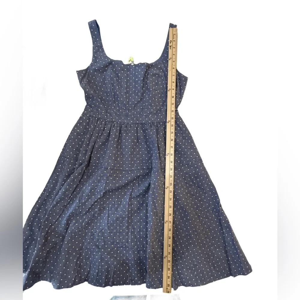 Marc by Marc Jacobs Blue Polka Dot Dress with pockets. Size 6